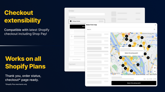 Globe - Pickup Point integration for Shopify Plus and normal sto