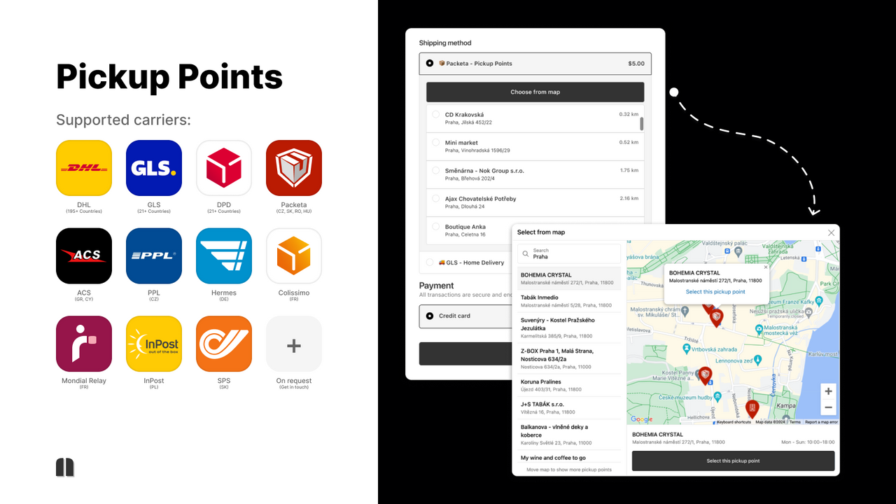 Globe - In-checkout Pickup Points for Shopify Plus businesses