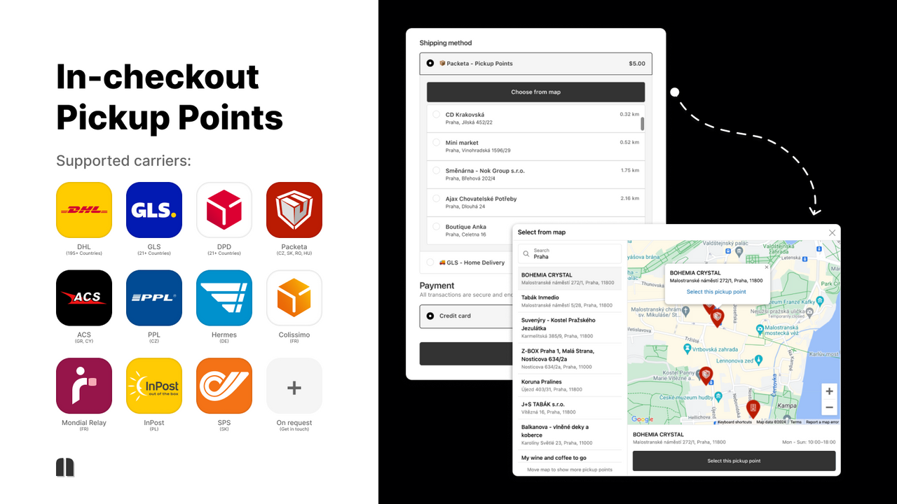 Globe - In-checkout Pickup Points för Shopify Plus-företag