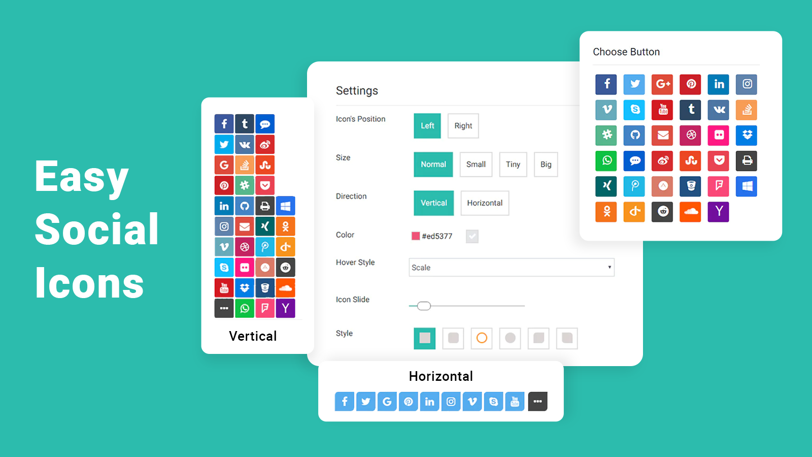 Easy Social Icons Settings