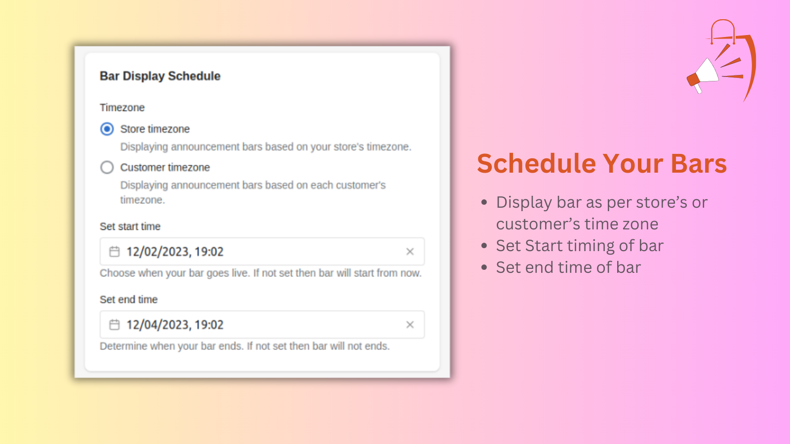 Scheduler Bar ‑ Promo Pulse Screenshot