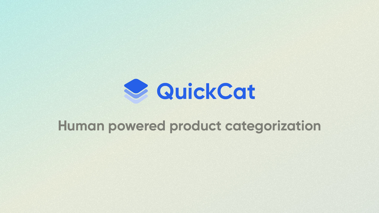 QuickCat: Menschlich betriebene Produktkategorisierung