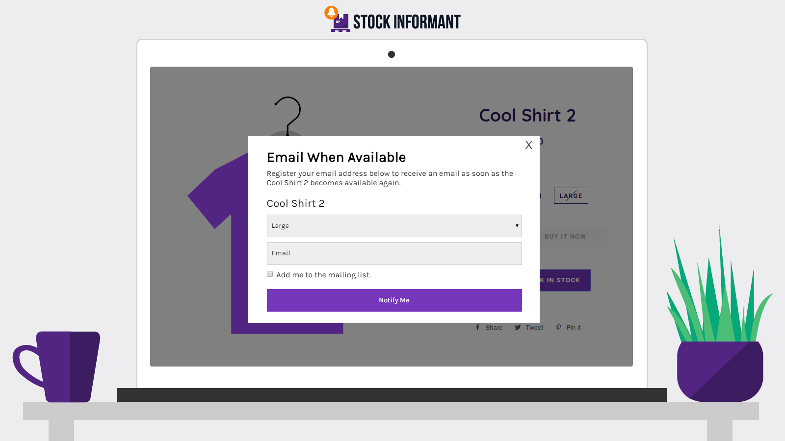 Stock Informant Restock Alert Screenshot