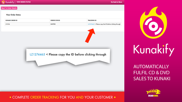 Complete order tracking for you and your customer