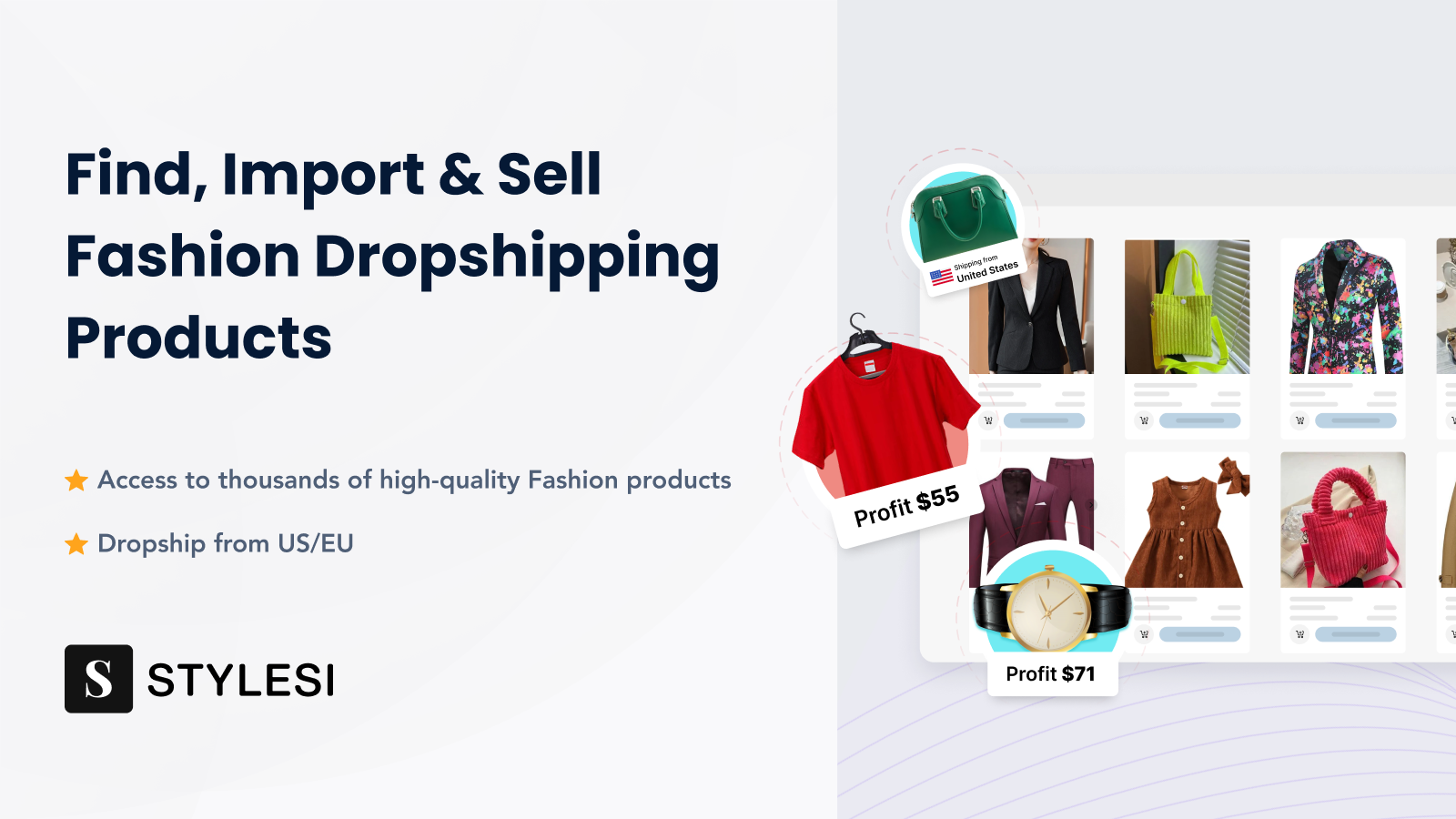 Trouvez, importez et vendez des produits de dropshipping de mode