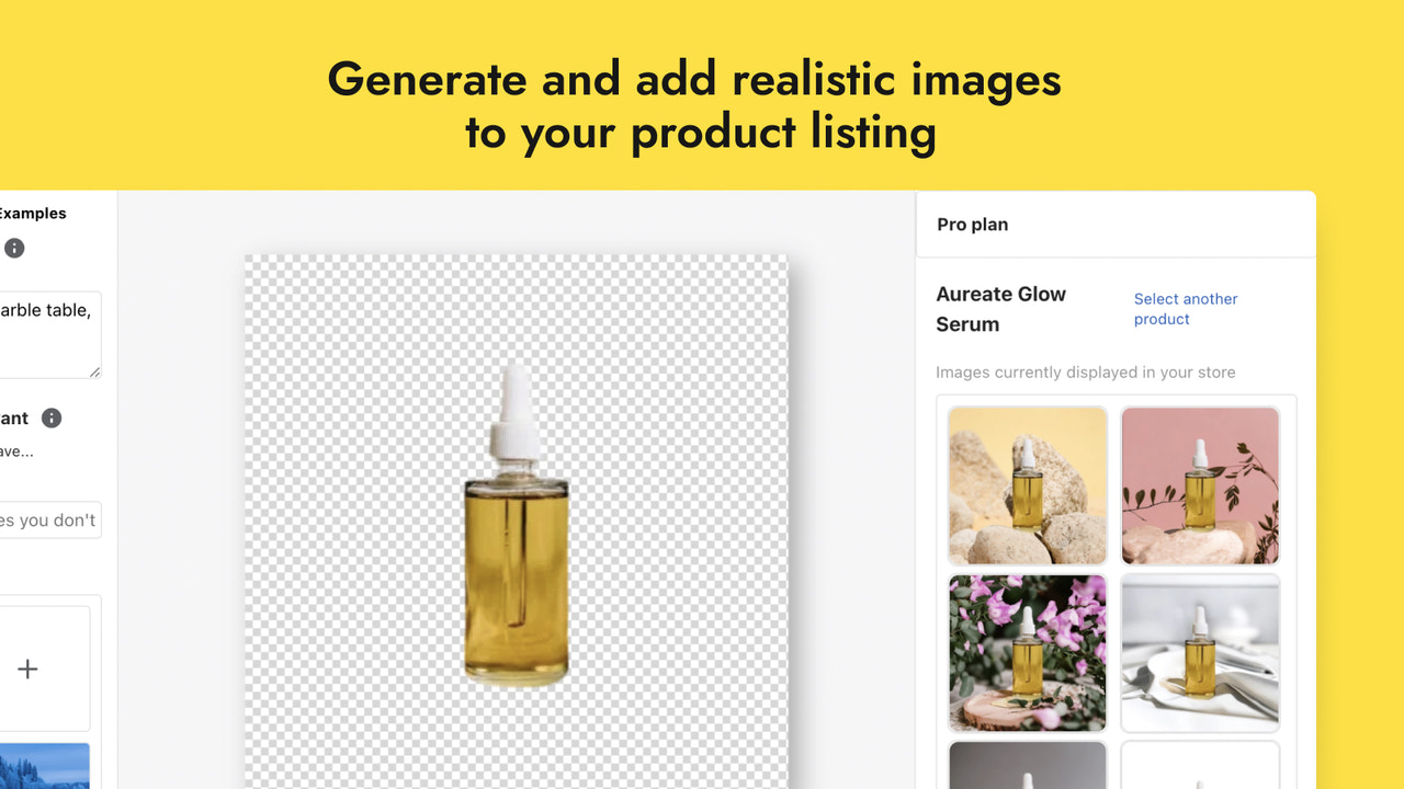 Generate realistic images of your product