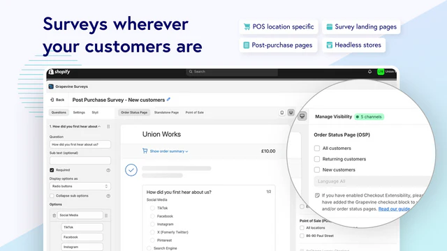 Deploy surveys across multiple customer touchpoints