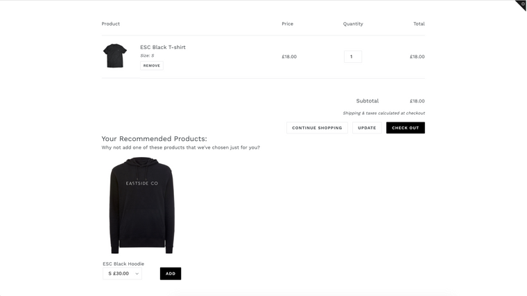 Cart Convert Upsell Cross sell Screenshot