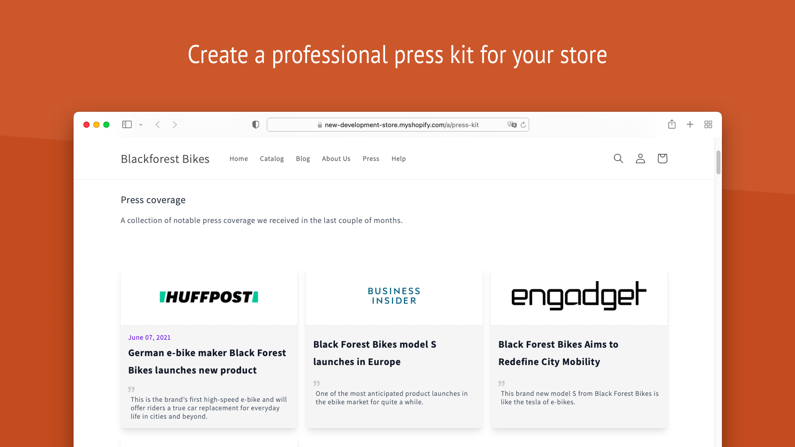 Pressify: Press Kit Builder Screenshot