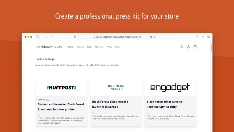 Pressify: Press Kit Builder Screenshot