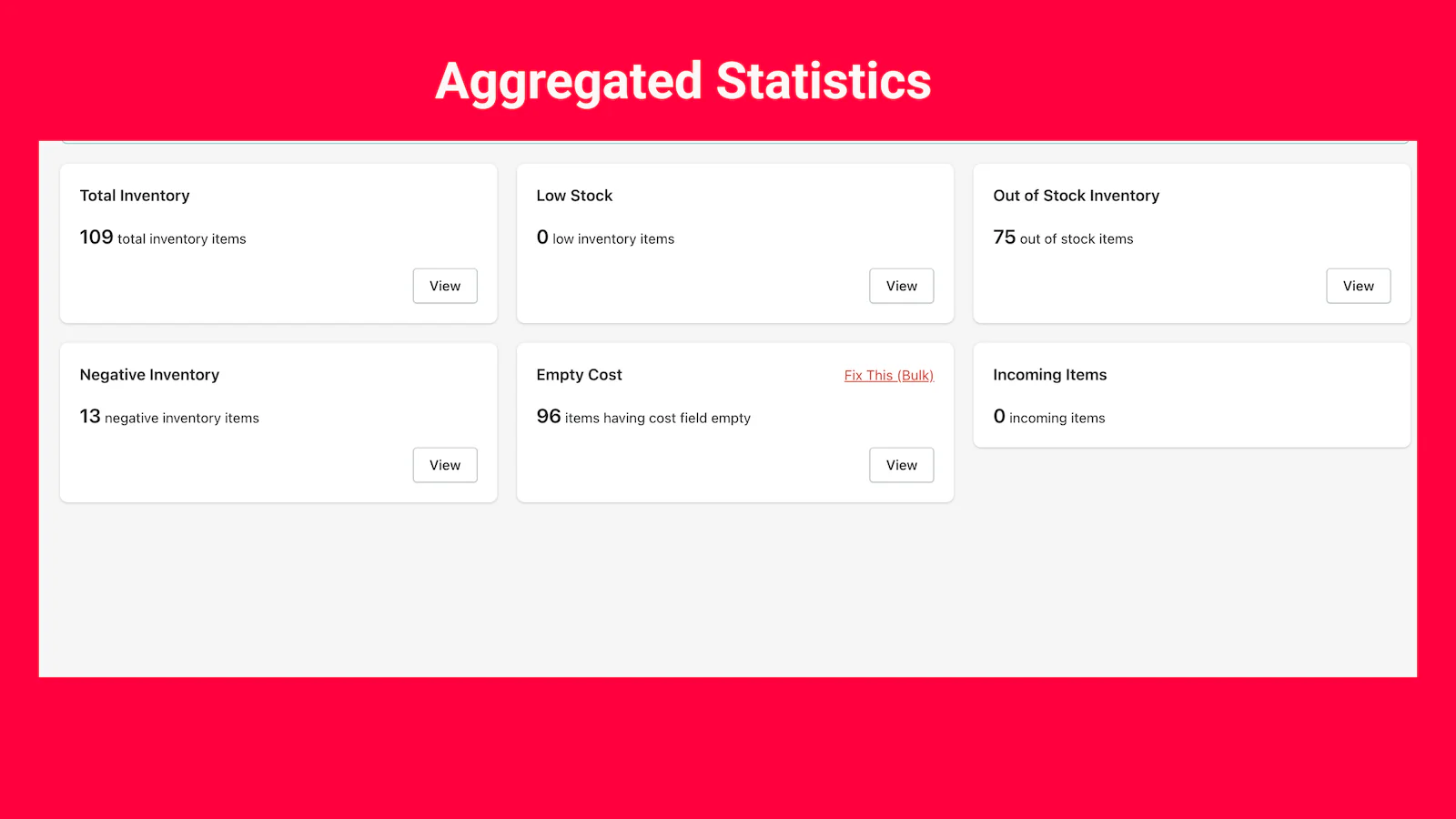 Aggregated stats