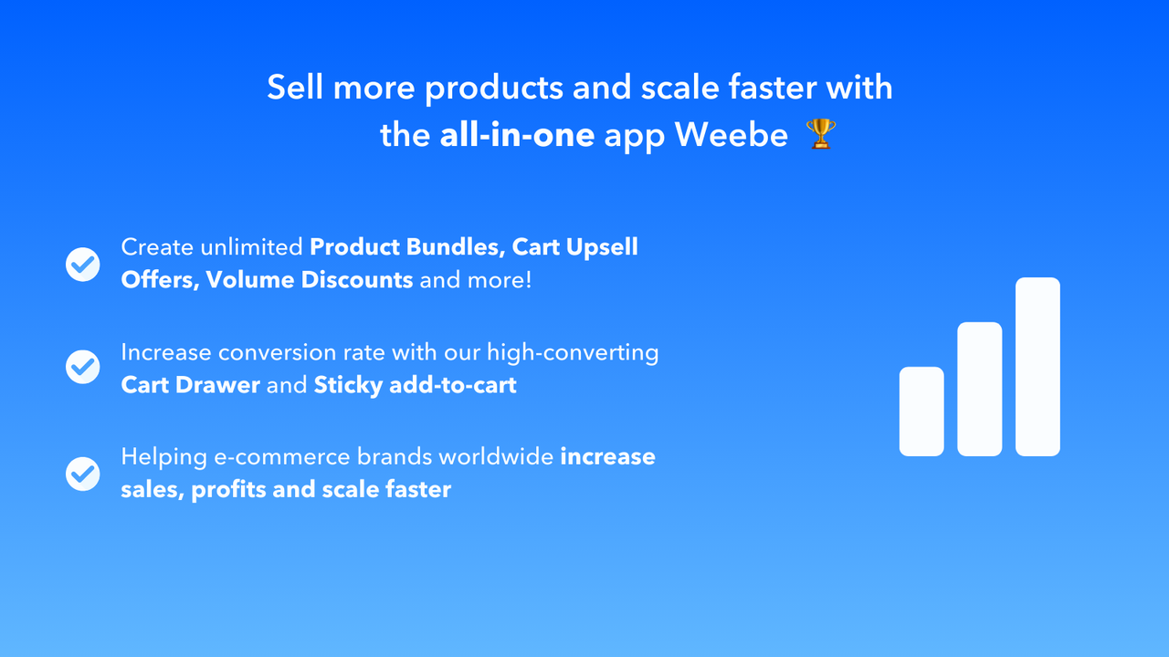 Weebe: Product Bundle & Upsell Screenshot