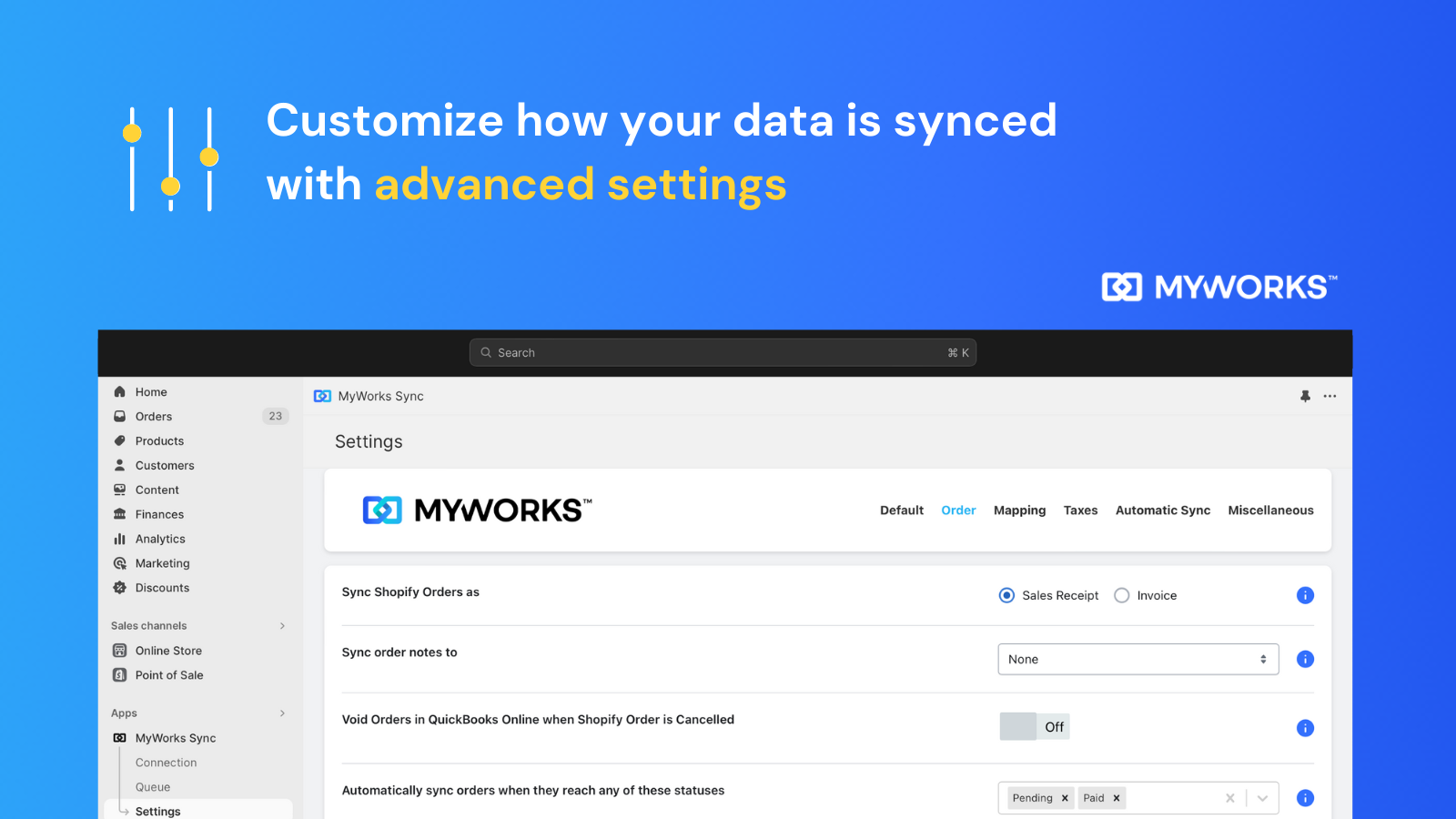 QuickBooks Sync by MyWorks Screenshot