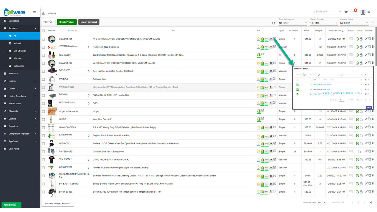 Sync inventory, pricing, orders and product data across channels