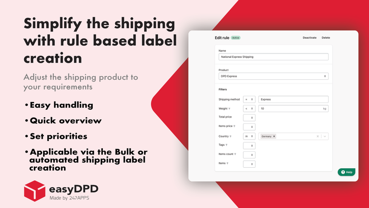 DPD Shipping | easyDPD Screenshot