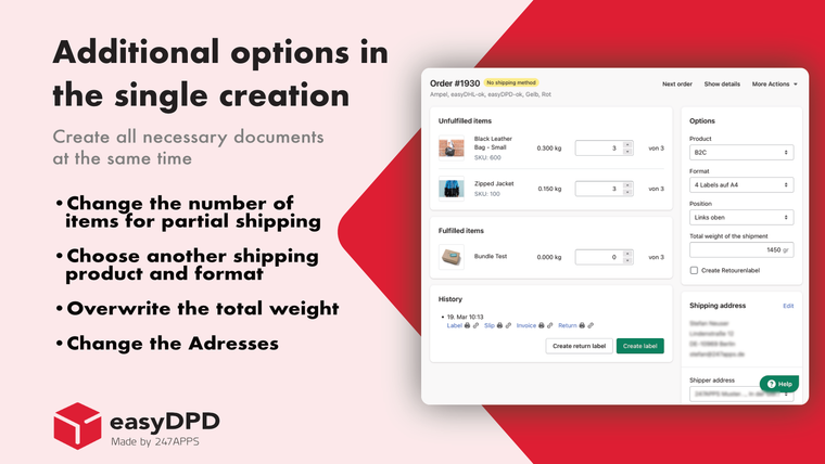 DPD Shipping | easyDPD Screenshot