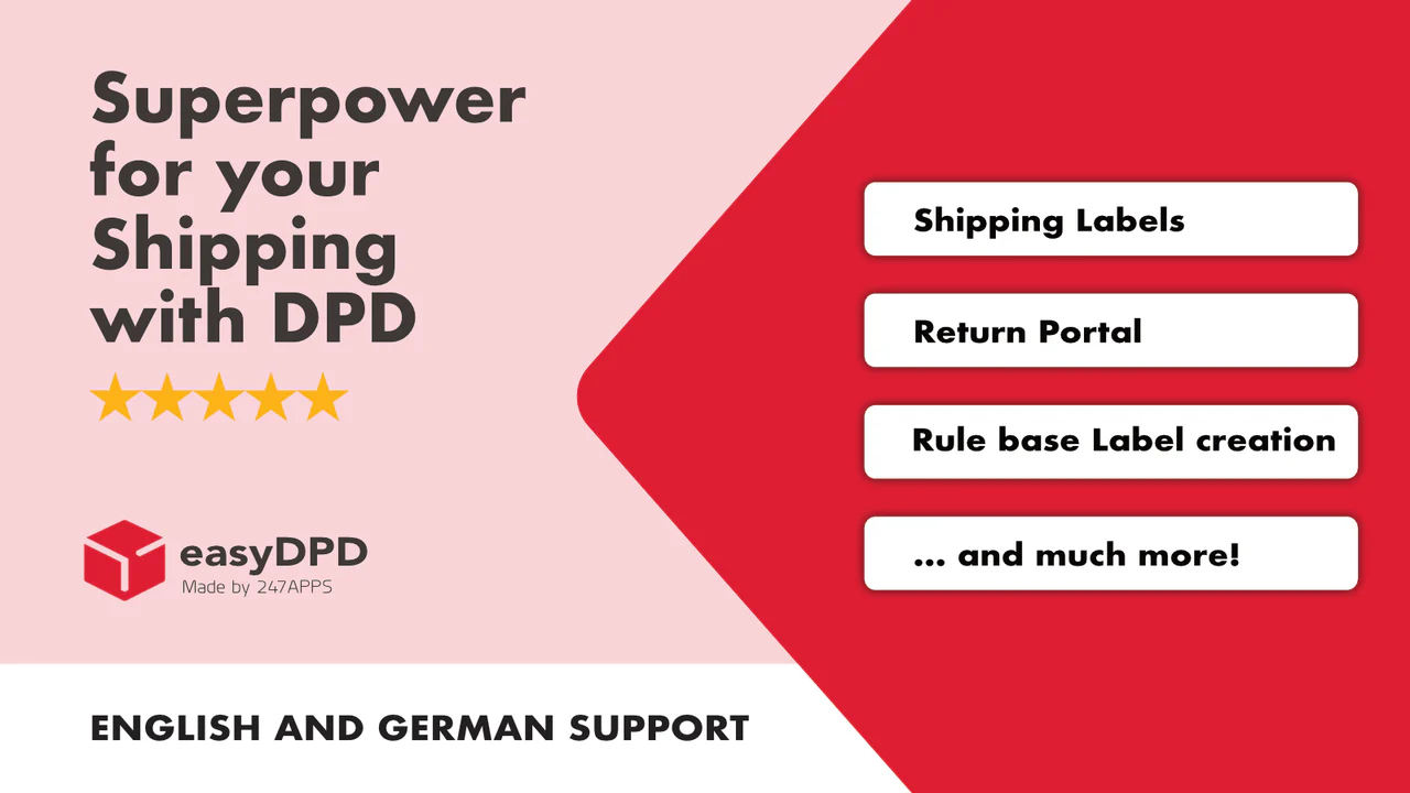 easyDPD | DPD Shipping Labels - DPD Versand über Shopify - Shopify App  Store | Shopify App Store