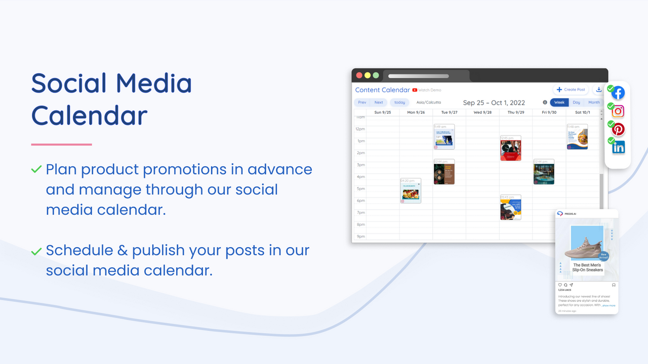 Sociale medier kalender til at planlægge og udføre dine kampagner