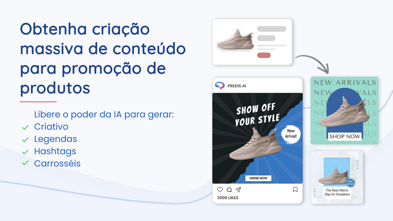  Criação de conteúdo com IA. Gere ideias em massa