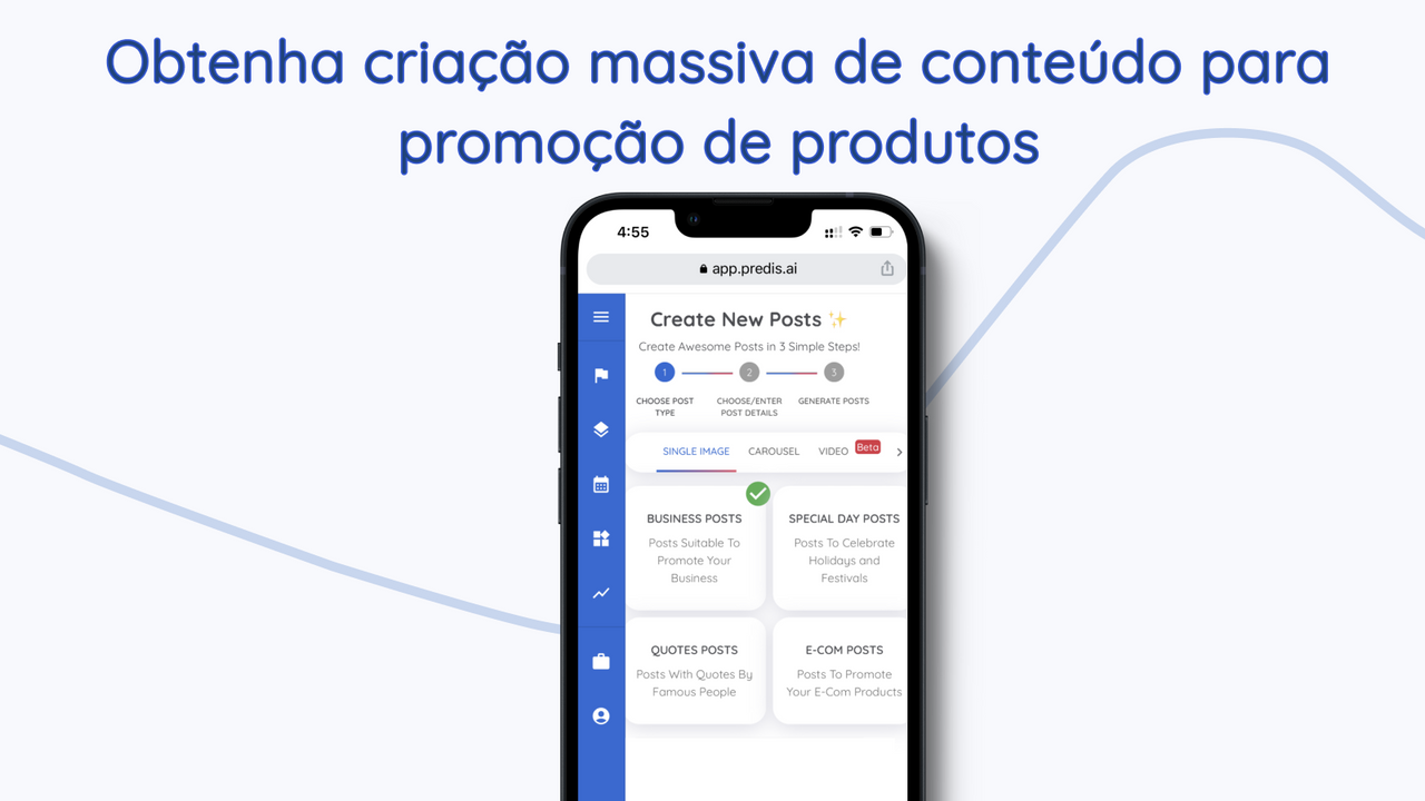 Criação de conteúdo com IA. Gere ideias em massa