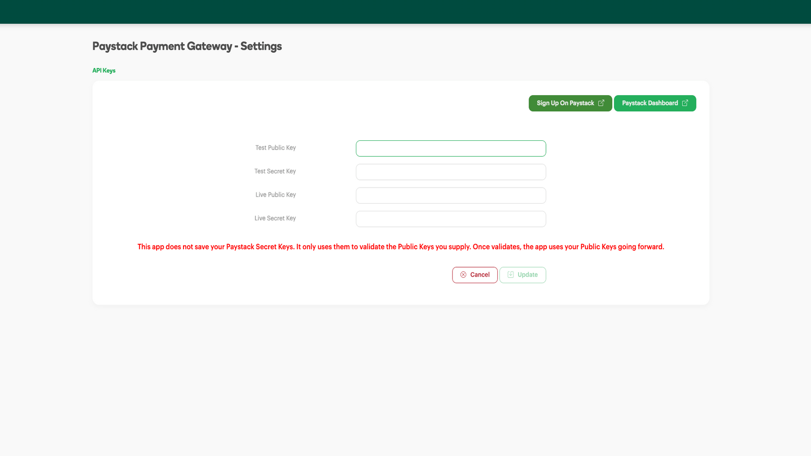 Página de configuración 2