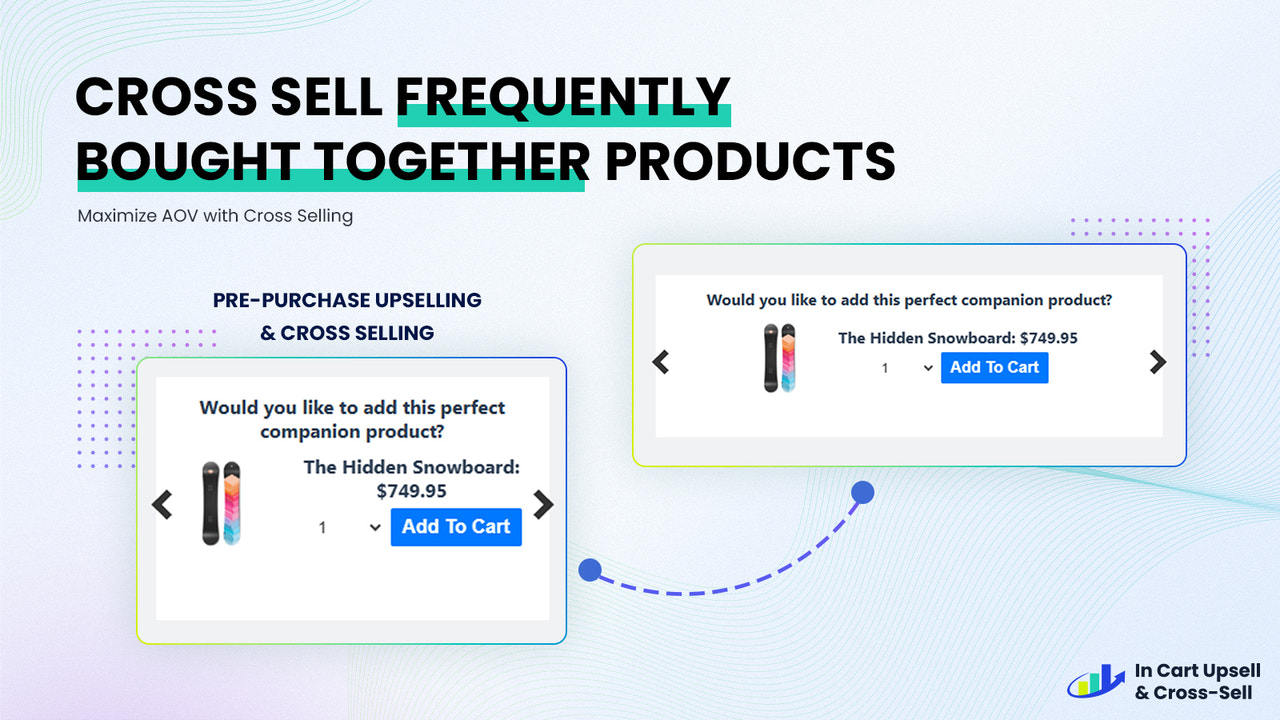 Offer upsells & cross sells that complement existing purchases