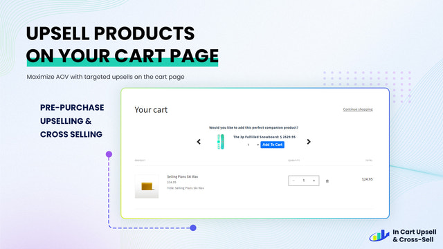 Ofereça upsells e cross sells na página do carrinho