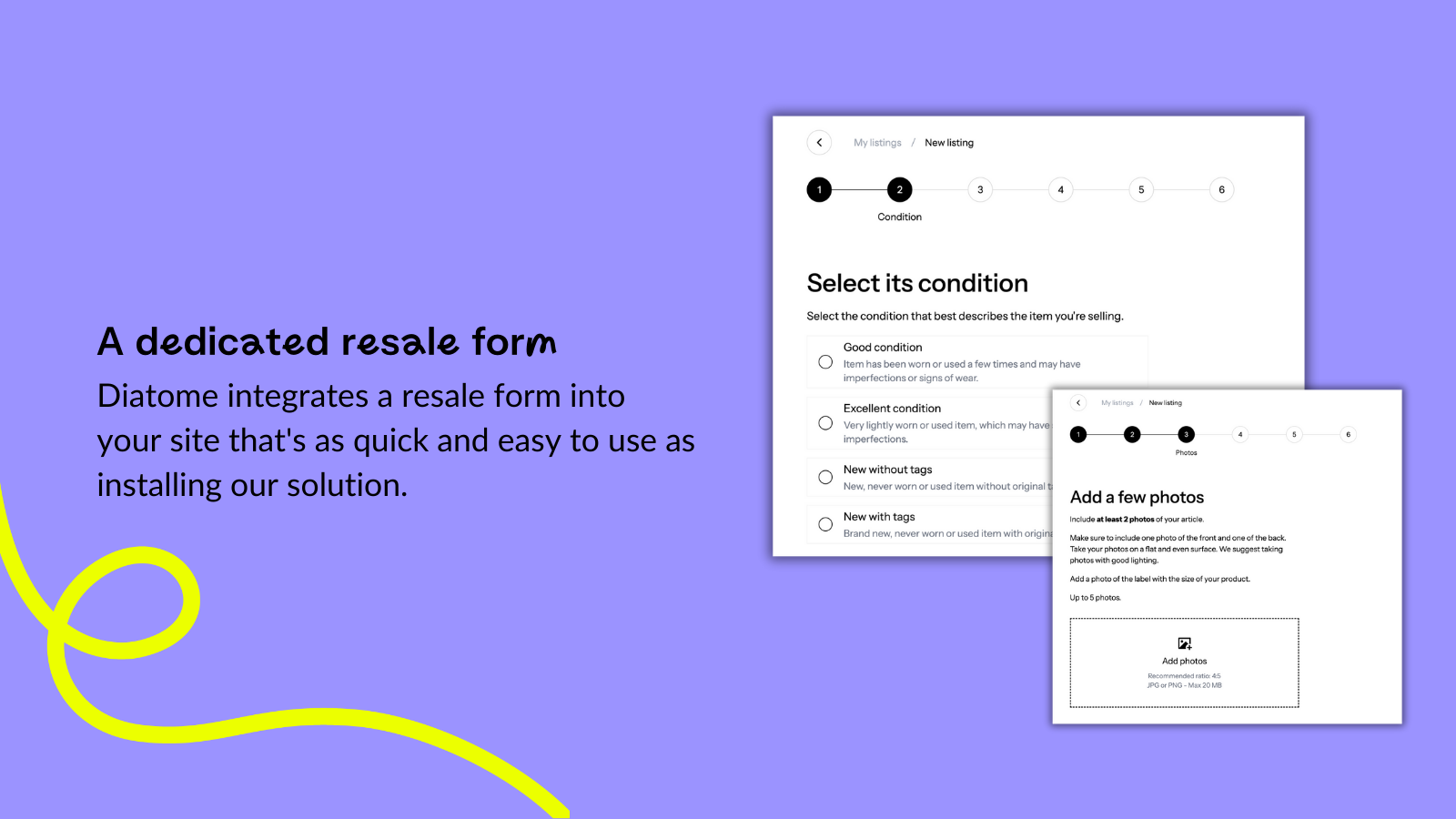 a dedicated resale form 