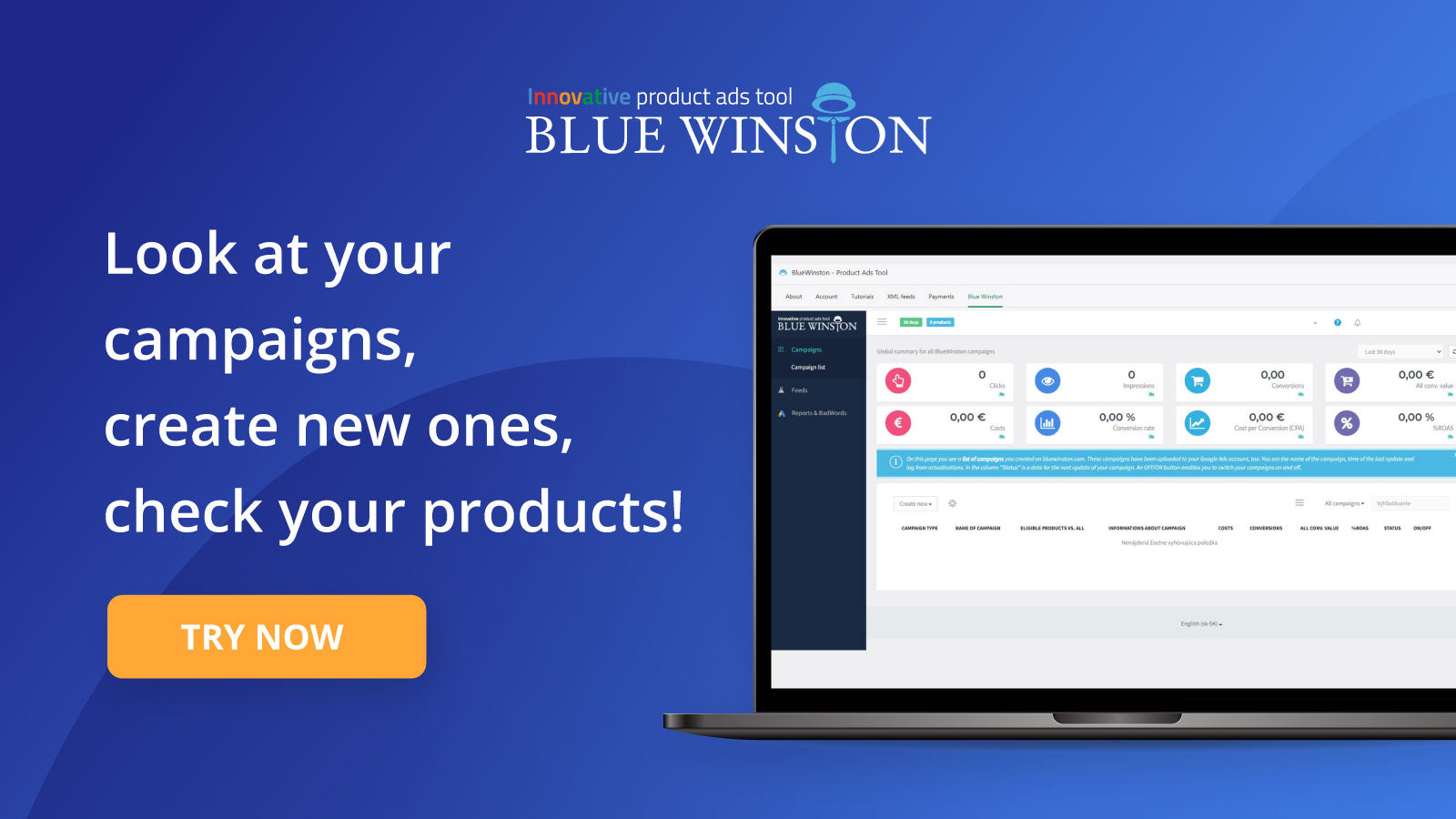 BlueWinston ‑ Product Ads Tool Screenshot