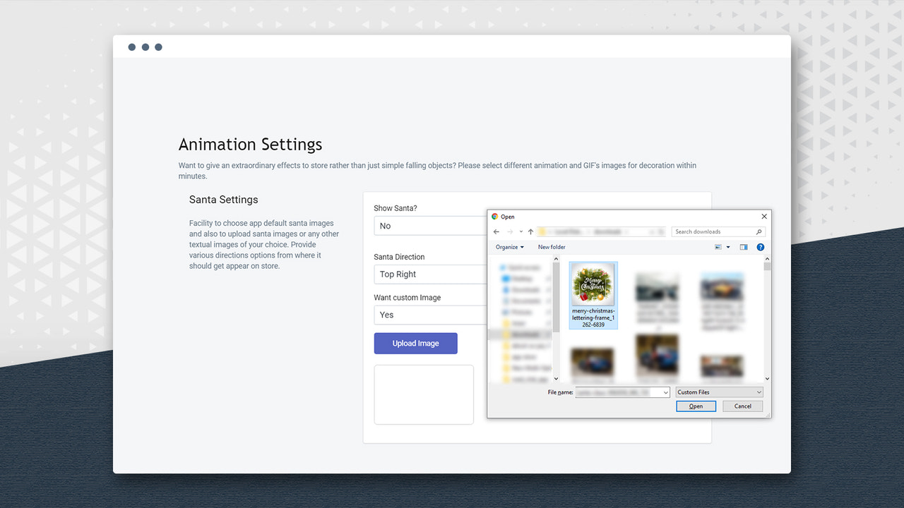 Configuraciones de Santa Animado