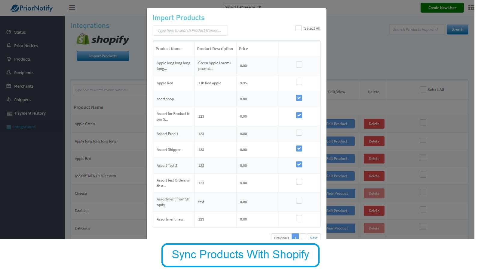 Sync your products with Shopify