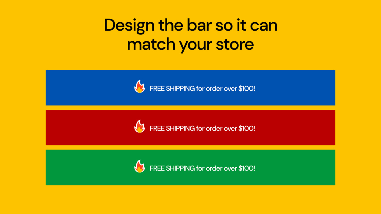 Free Shipping Bar by PoCo, Wix App Market