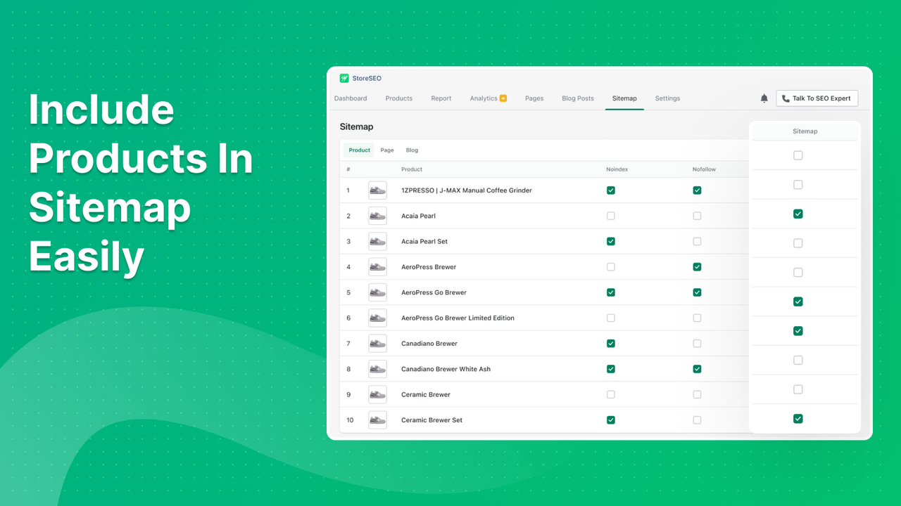 StoreSEO Sitemap