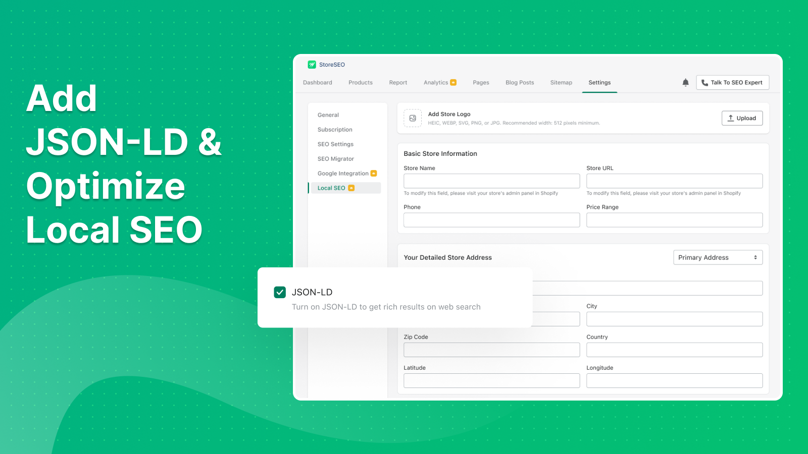 StoreSEO Local SEO With JSON-LD