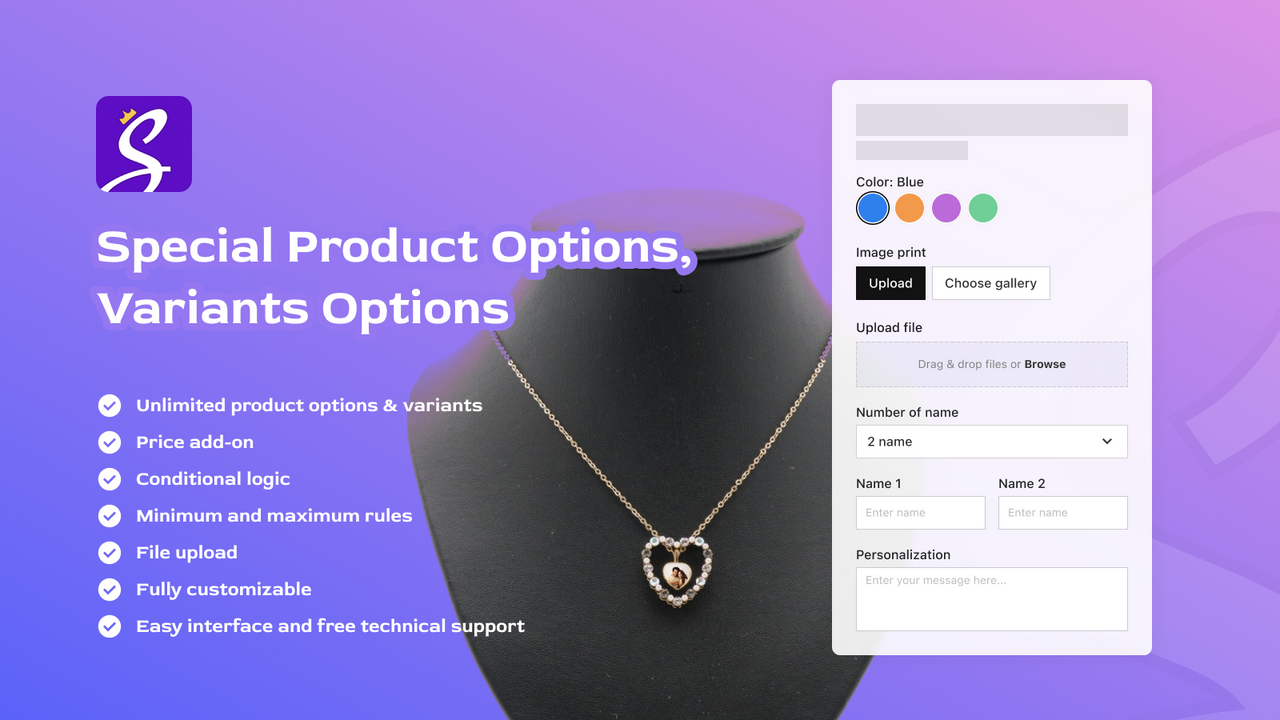Cartify product options main