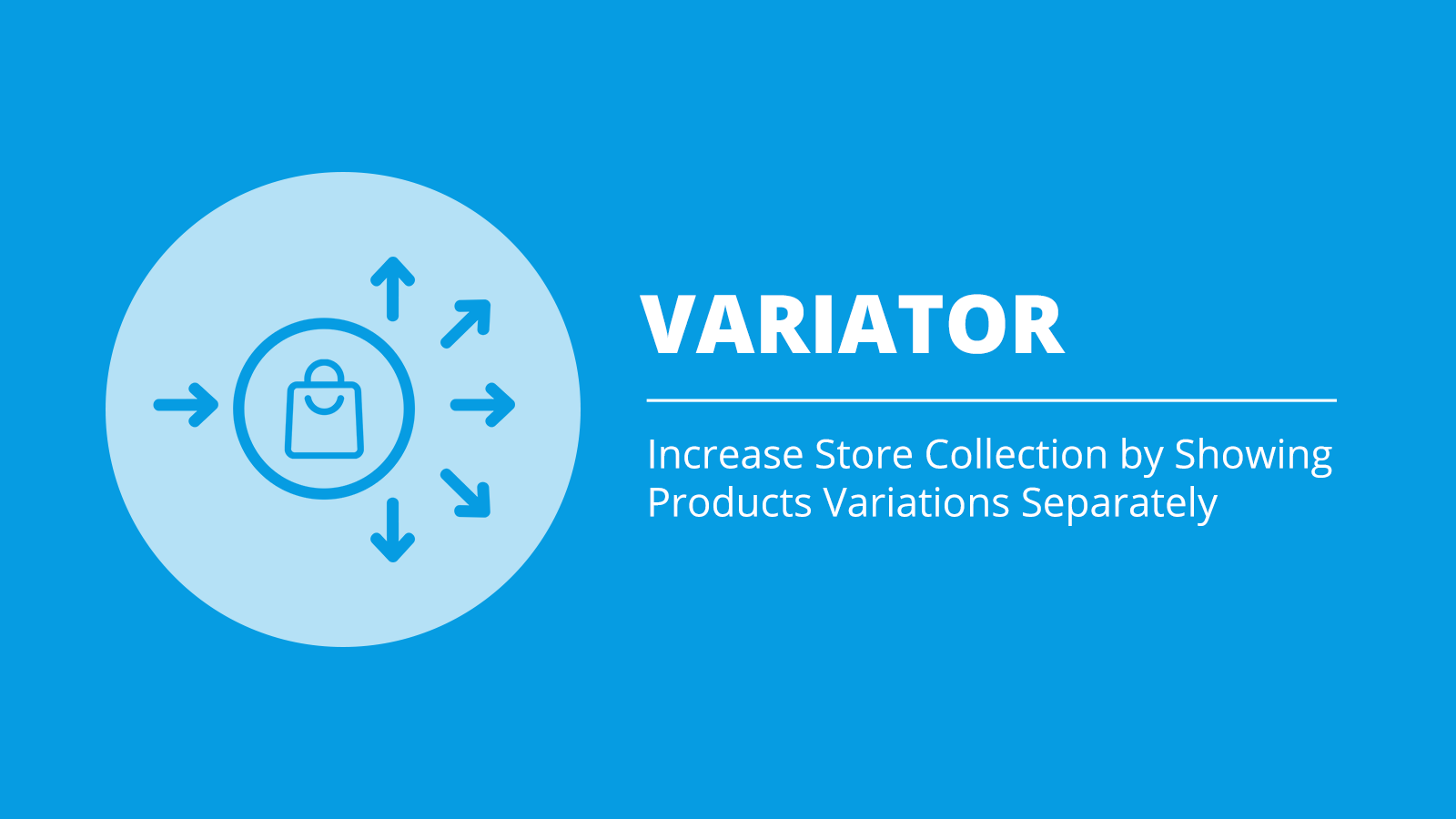 Variator-appen visar varianter som en separat produkt