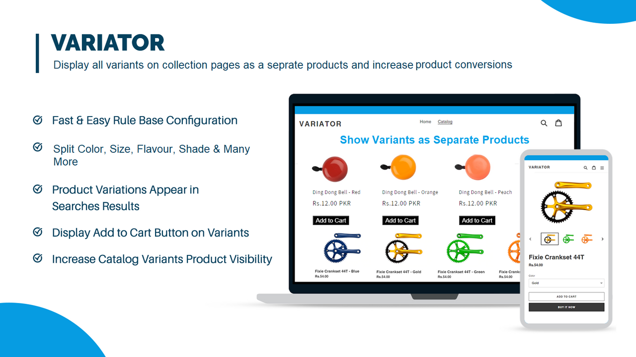 Variator: See Product Variants Screenshot