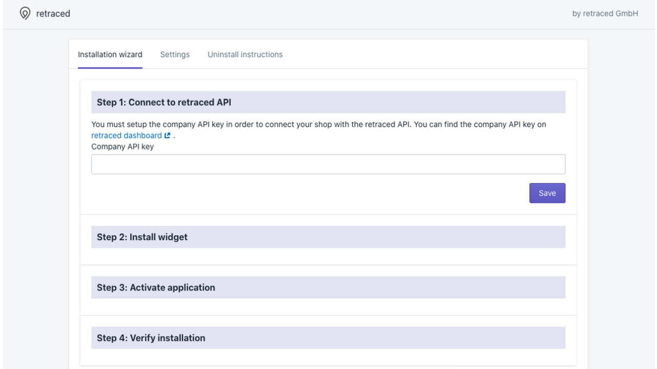 Hovedapplikationsdashboard