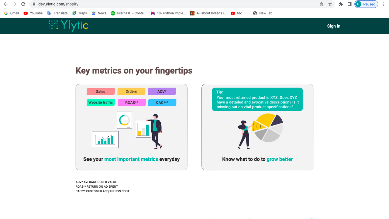 All your important KPIs with everyday insights