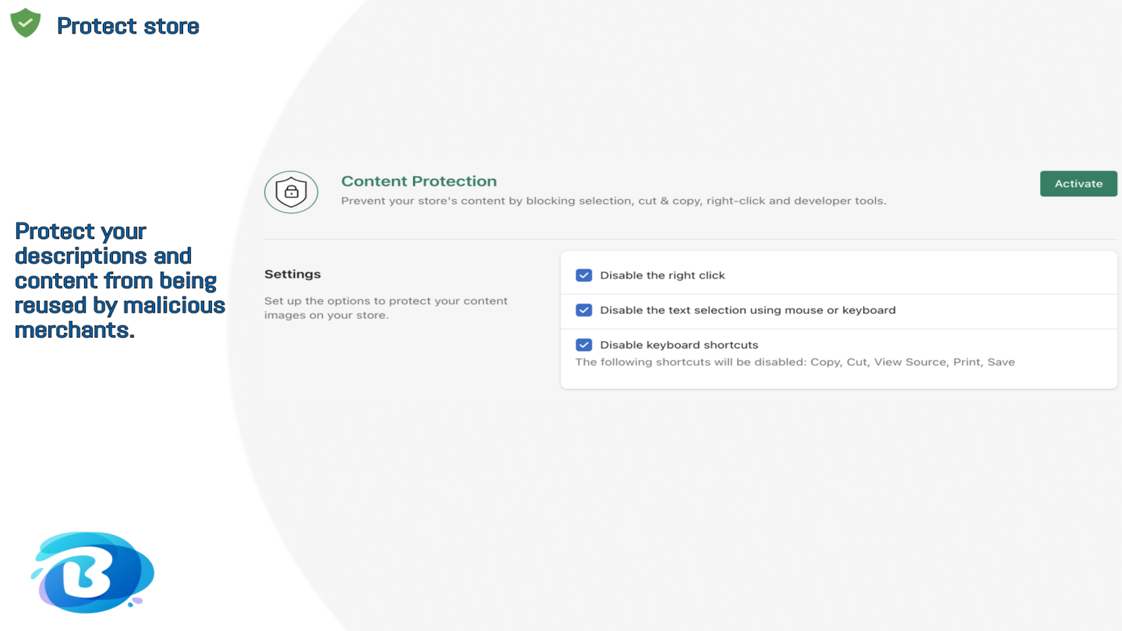 inhoudsbescherming-configuratie