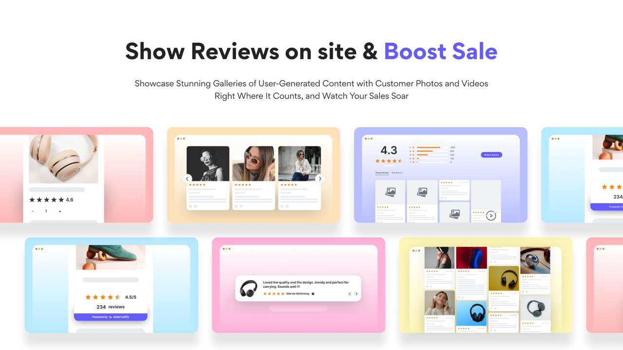 Show Reviews on site & Boost Sale