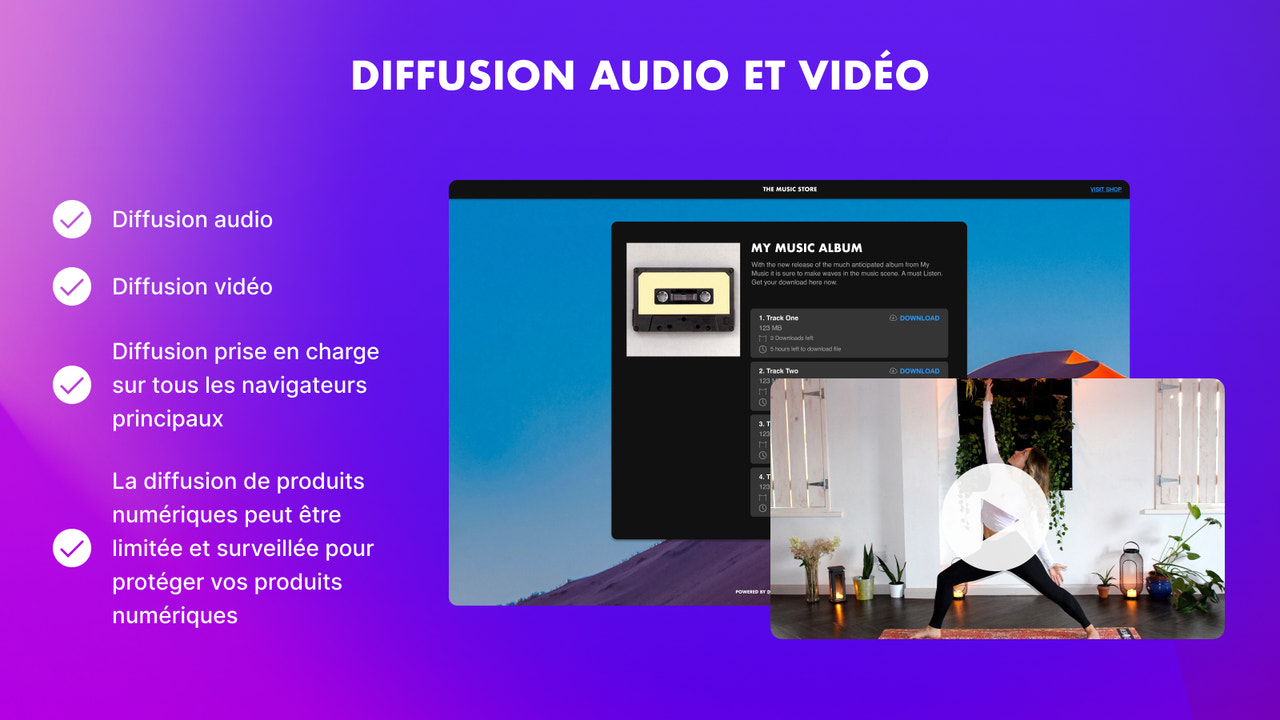 Diffusion audio et vidéo
