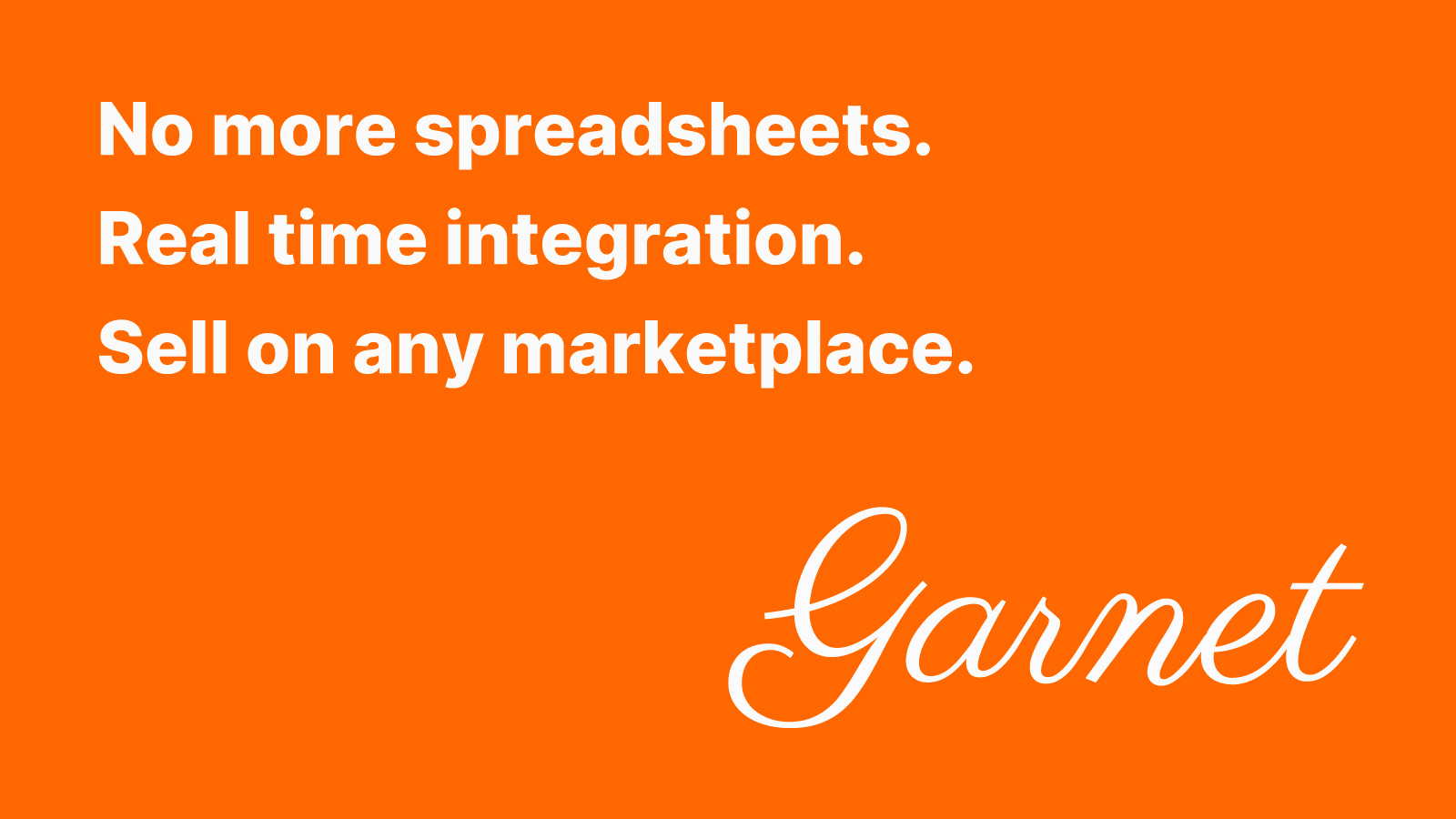 No more spreadsheets 