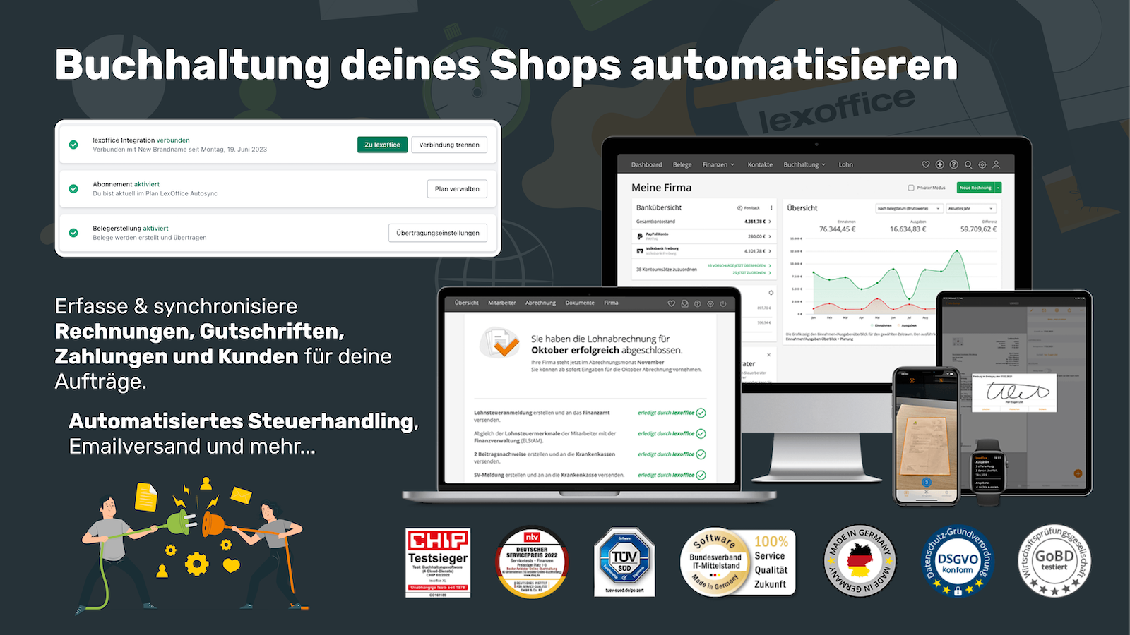 lexoffice buchhaltung integration shopify