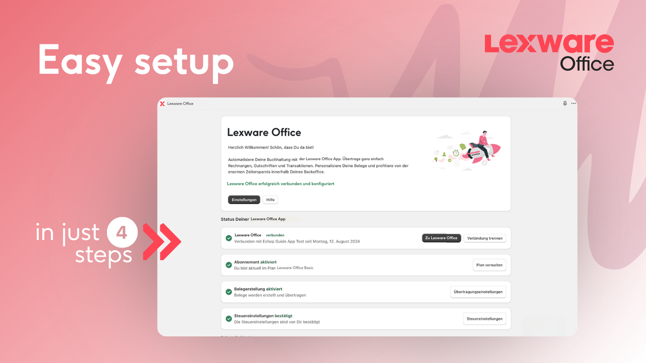 lexware office integration shopify samla betalningar