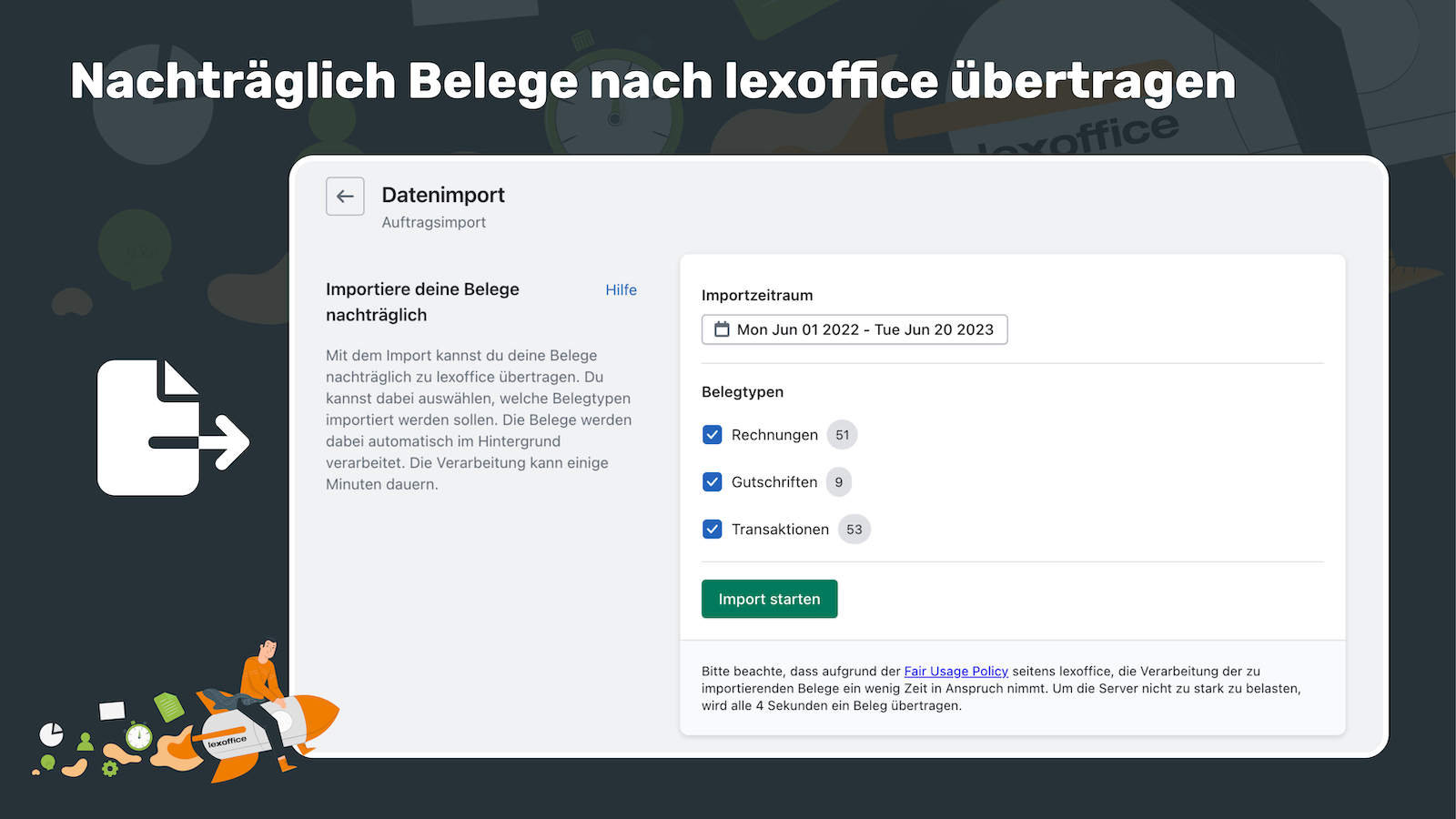 lexoffice buchhaltung integration shopify nachträglicher import