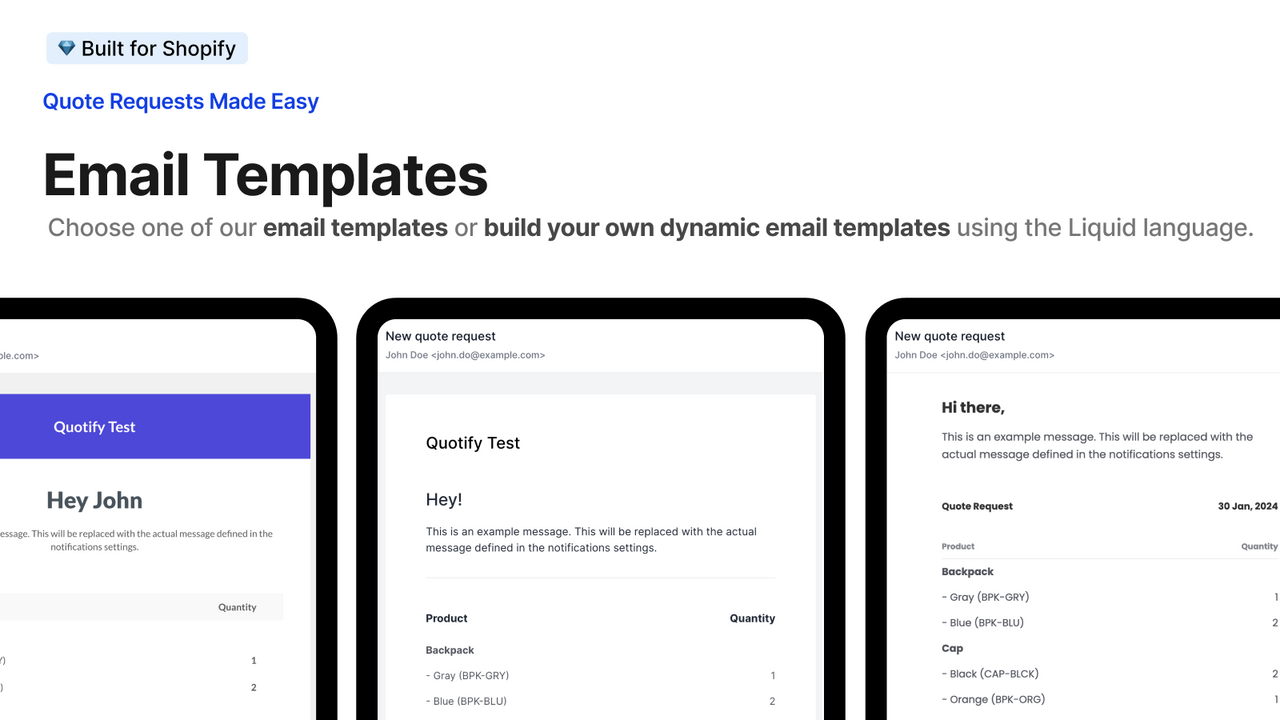 Use our email templates or bring your own