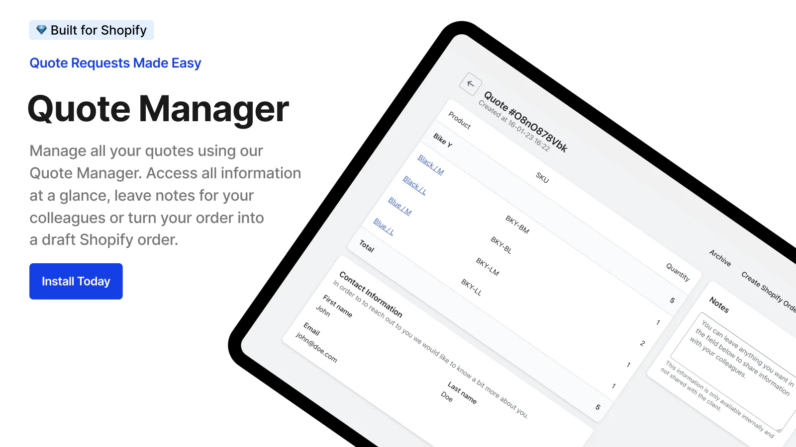 Nem at bruge interface til at administrere alle tilbud