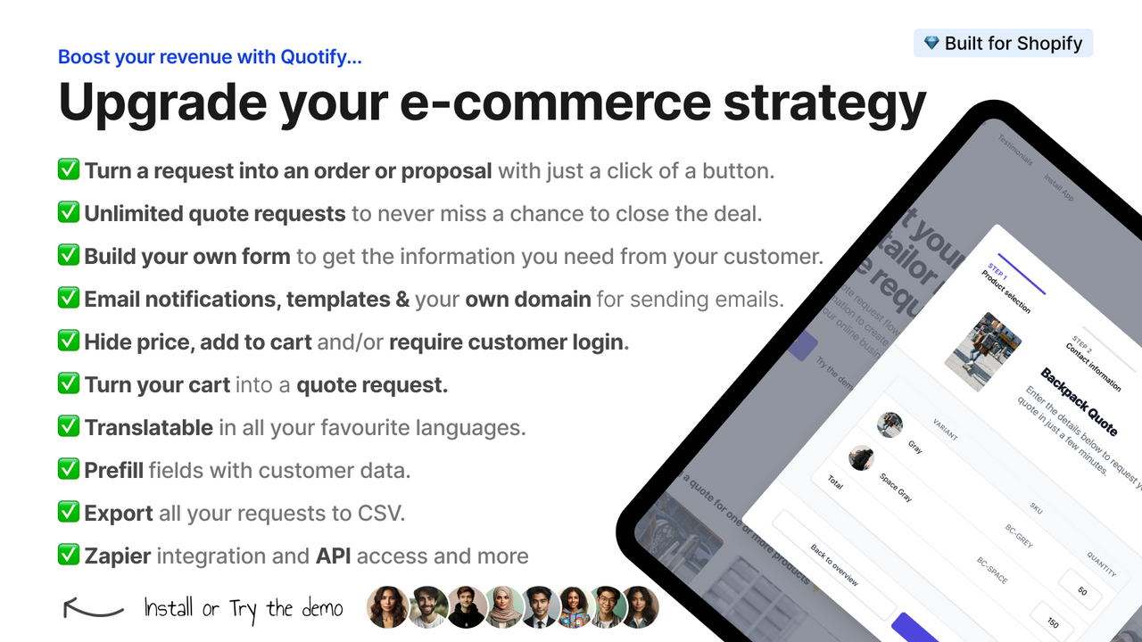 Quote requests, hide price, email templates, and more