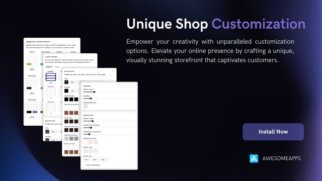 Unique Shop Customization